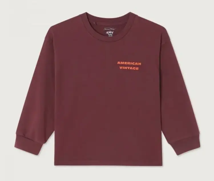 American Vintage T-shirt Fizvalley longsleeve Aubergine Vintage