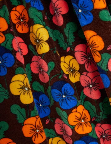 Mini Rodini Violas aop velour dress Multi Mini Rodini Violas aop velour dress Multi
