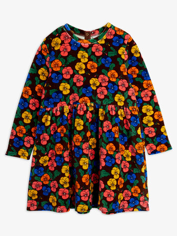 Mini Rodini Violas aop velour dress Multi