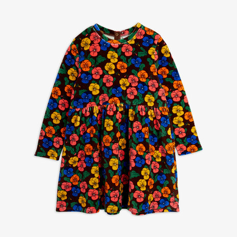 Mini Rodini Violas aop velour dress Multi Mini Rodini Violas aop velour dress Multi