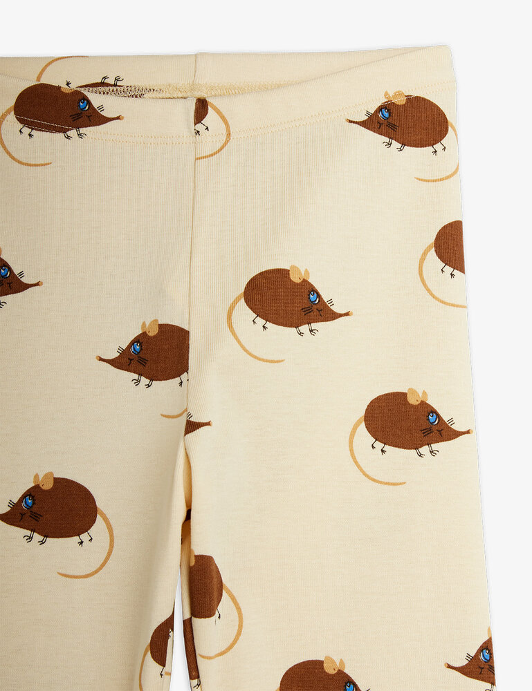 Mini Rodini Elephant shrew aop leggings Beige Mini Rodini Elephant shrew aop leggings Beige