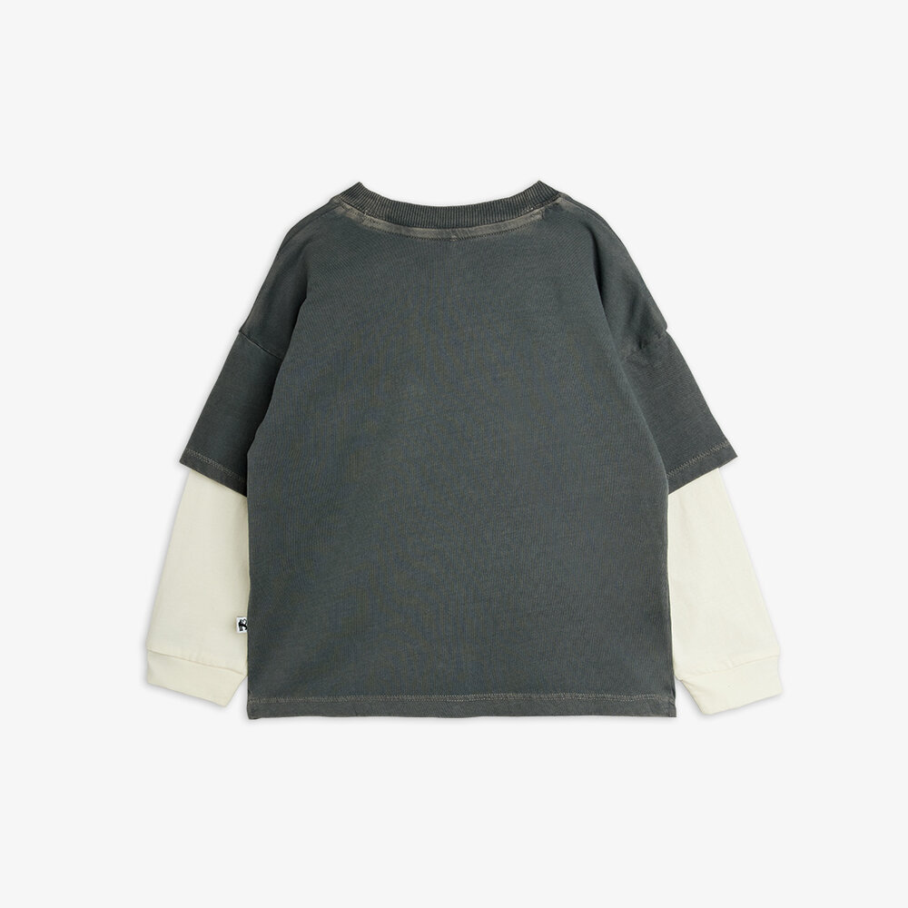 Mini Rodini M.Rodini field notes emb ls tee Grey