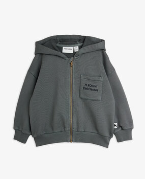 Mini Rodini M.Rodini field notes emb hoodie Grey