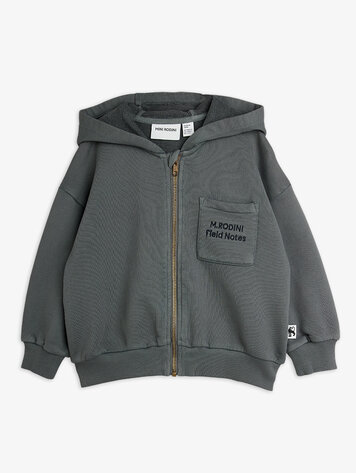 Mini Rodini M.Rodini field notes emb hoodie Grey