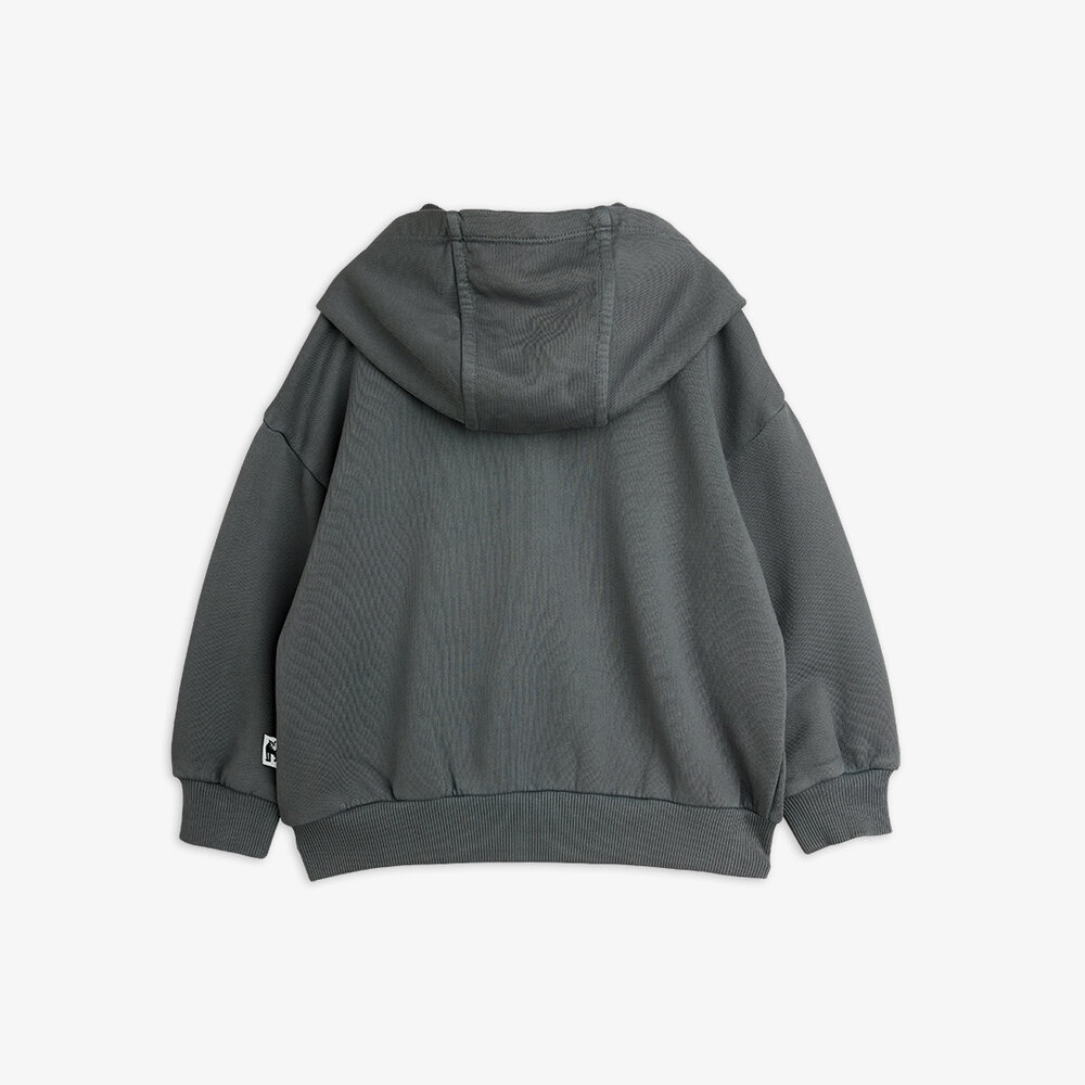 Mini Rodini M.Rodini field notes emb hoodie Grey Mini Rodini M.Rodini field notes emb hoodie Grey