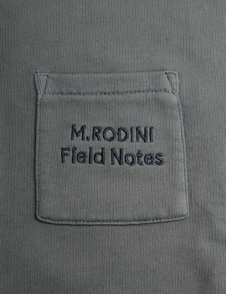 Mini Rodini M.Rodini field notes emb hoodie Grey Mini Rodini M.Rodini field notes emb hoodie Grey