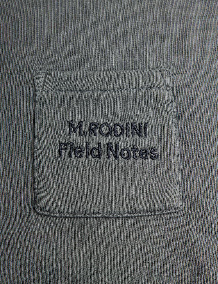 Mini Rodini M.Rodini field notes emb hoodie Grey