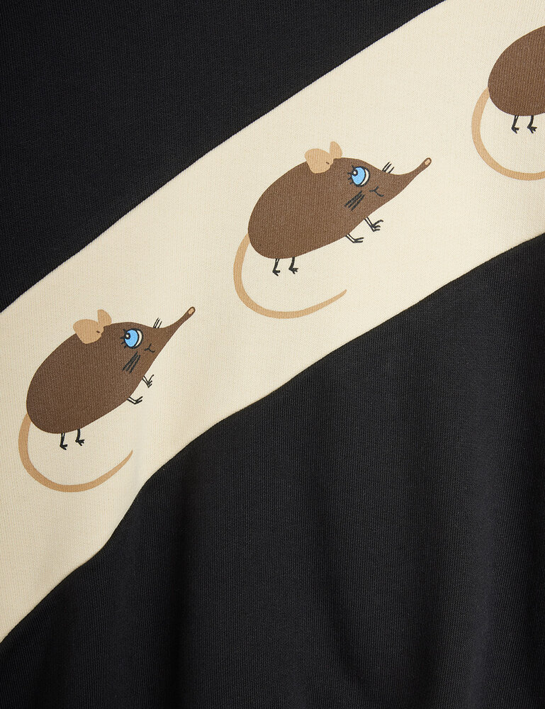 Mini Rodini Elephant shrew panel sweatshirt Black