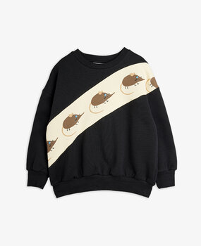 Mini Rodini Elephant shrew panel sweatshirt Black