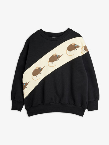 Mini Rodini Elephant shrew panel sweatshirt Black