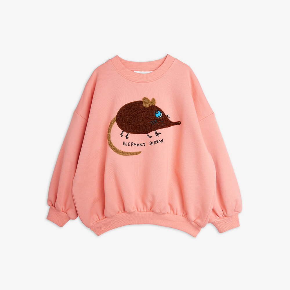 Mini Rodini Elephant shrew chenille sweatshirt Pink Mini Rodini Elephant shrew chenille sweatshirt Pink
