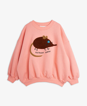 Mini Rodini Elephant shrew chenille sweatshirt Pink