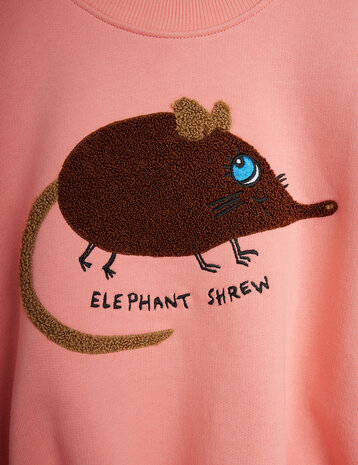 Mini Rodini Elephant shrew chenille sweatshirt Pink Mini Rodini Elephant shrew chenille sweatshirt Pink