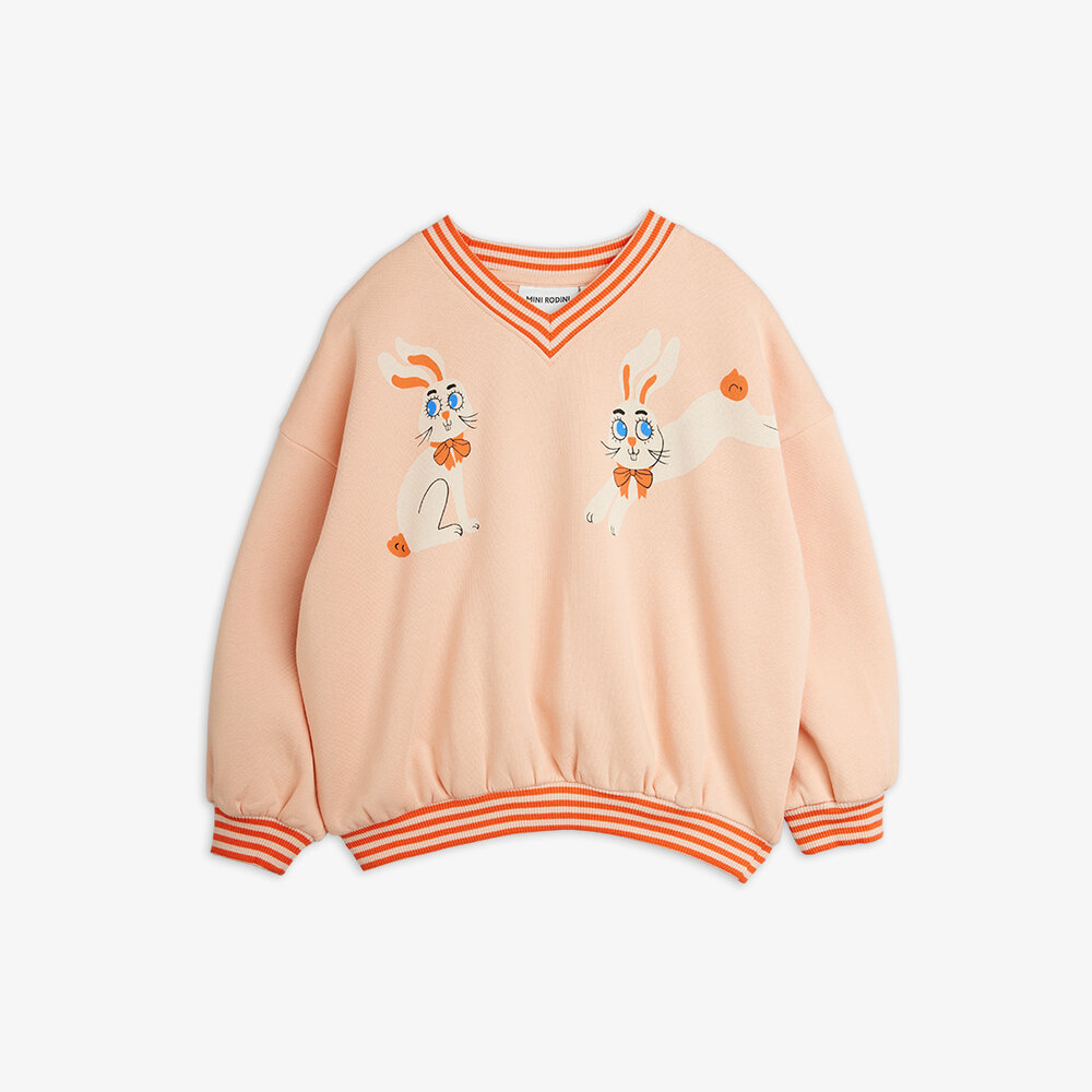 Mini Rodini Rabbits sp sweatshirt Pink Mini Rodini Rabbits sp sweatshirt Pink