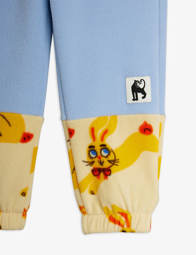 Mini Rodini Rabbits aop fleece trousers Yellow Mini Rodini Rabbits aop fleece trousers Yellow