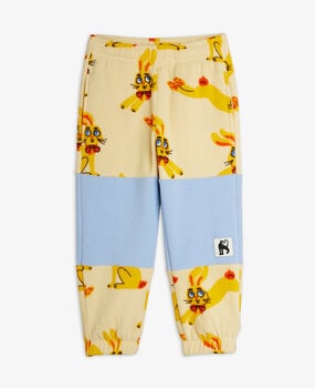 Mini Rodini Rabbits aop fleece trousers Yellow