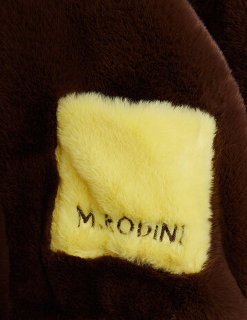 Mini Rodini Rabbit ear faux fur jacket Brown Mini Rodini Rabbit ear faux fur jacket Brown