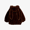 Mini Rodini Rabbit ear faux fur jacket Brown Mini Rodini Rabbit ear faux fur jacket Brown