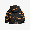 Mini Rodini Dog aop hooded puffer Black