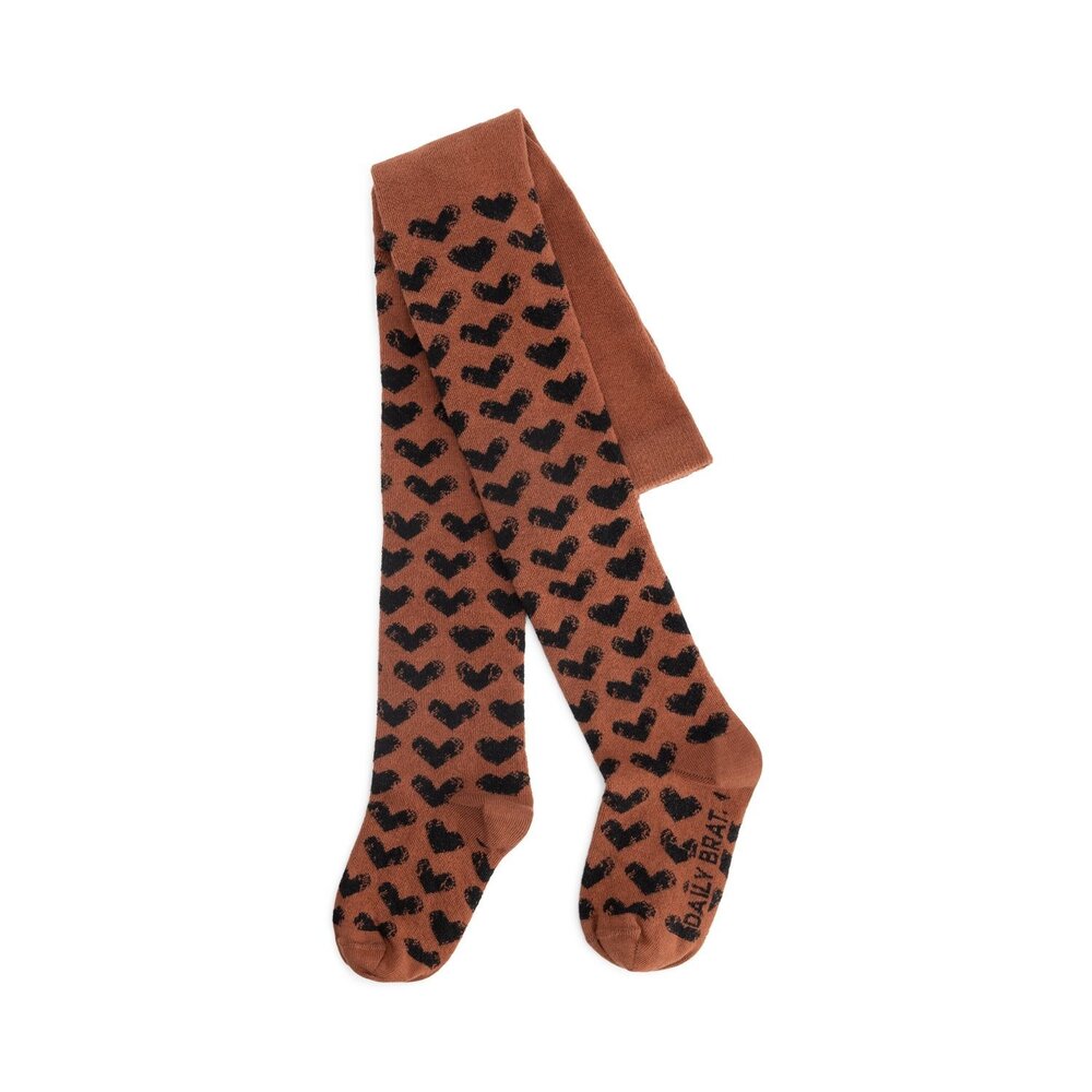 Daily Brat DB1881 HEART TIGHTS BROWN