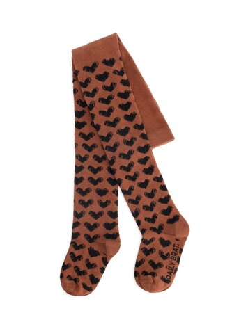 Daily Brat DB1881 HEART TIGHTS BROWN