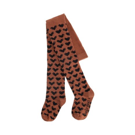Daily Brat DB1881 HEART TIGHTS BROWN