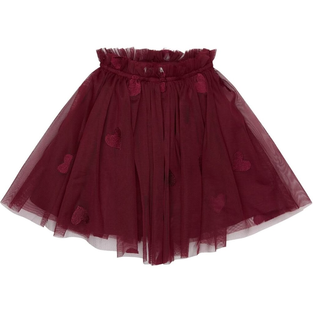 The New Vonda Mesh Skirt Burgundy EMB The New Vonda Mesh Skirt Burgundy EMB