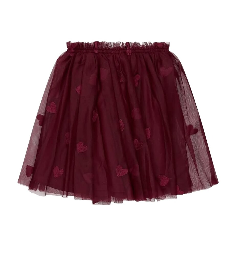 The New Vohanna Mesh Skirt Burgundy EMB The New Vohanna Mesh Skirt Burgundy EMB