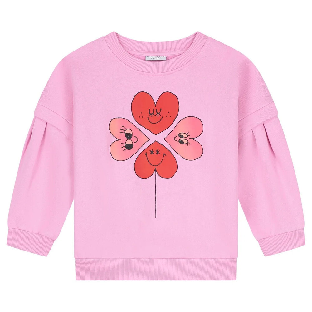 Daily Brat DB1814 SWEATER FOUR HEARTS PINK Daily Brat DB1814 SWEATER FOUR HEARTS PINK