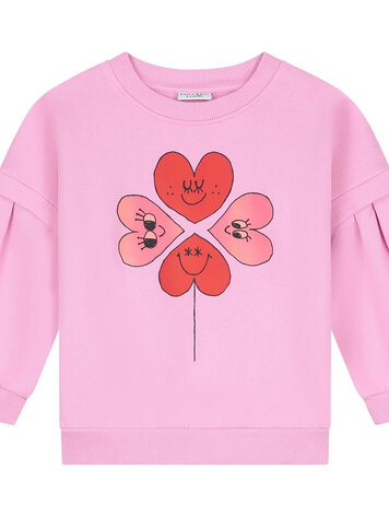 Daily Brat DB1814 SWEATER FOUR HEARTS PINK