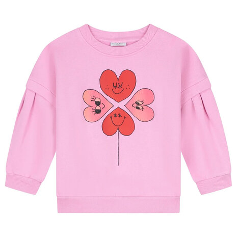 Daily Brat DB1814 SWEATER FOUR HEARTS PINK Daily Brat DB1814 SWEATER FOUR HEARTS PINK