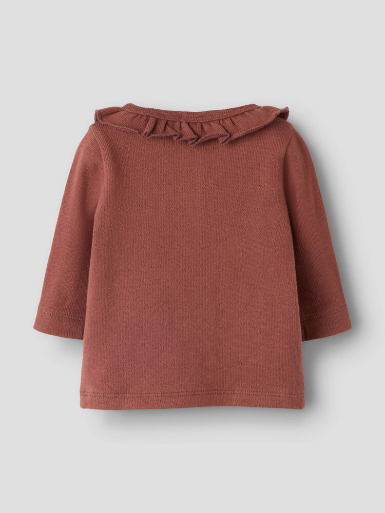 Lil Atelier 13237713 NBFTHORO HOU LS SLIM TOP LIL Mahogany