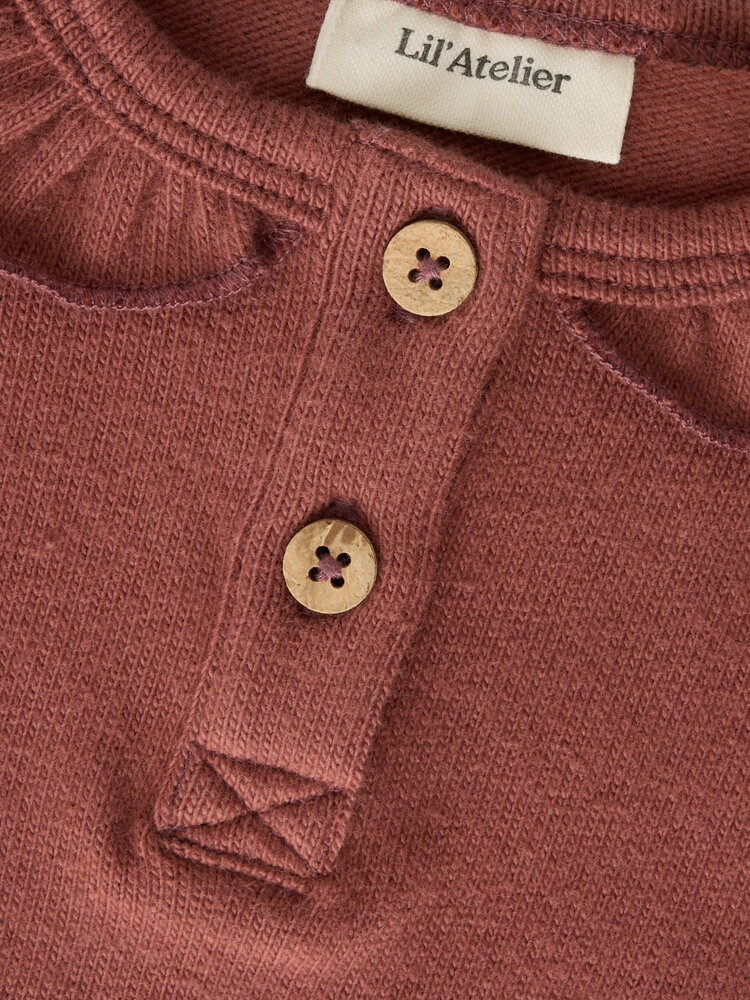 Lil Atelier 13237713 NBFTHORO HOU LS SLIM TOP LIL Mahogany
