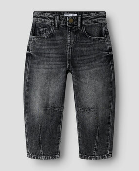 Name It 13263997 NMFBELLA BARREL DNM JEANS 5518-BP Dark Grey Denim