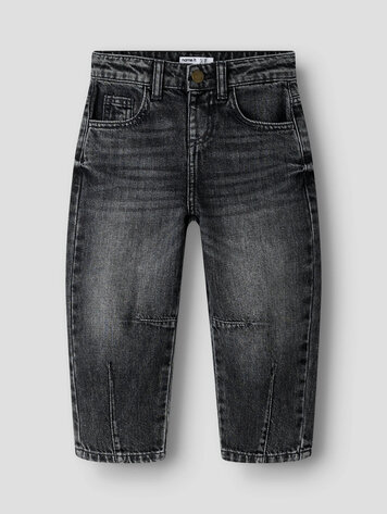 Name It 13263997 NMFBELLA BARREL DNM JEANS 5518-BP Dark Grey Denim