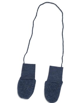 Engel Natur Wol fleece baby wantjes blue melange