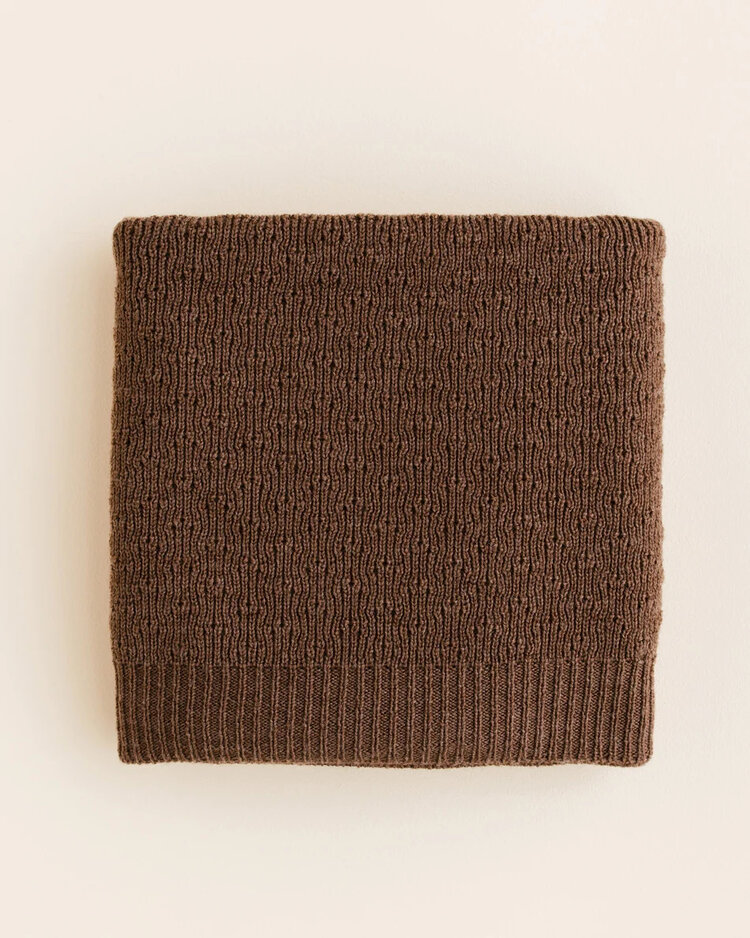 Hvid Blanket Dora Mocha