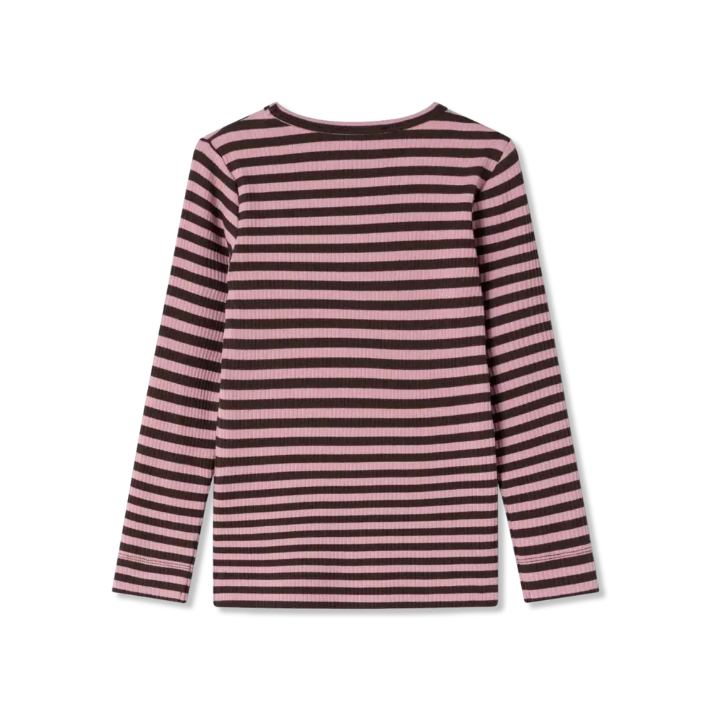 MarMar Copenhagen Plain Tee LS - Heather Stripe - longsleeve
