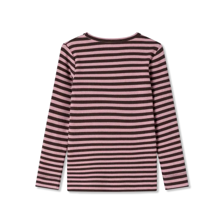MarMar Copenhagen Plain Tee LS - Heather Stripe - longsleeve