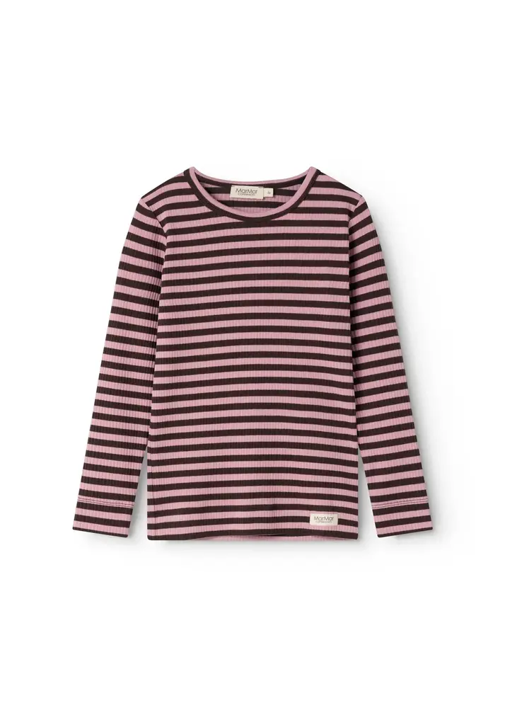 MarMar Copenhagen Plain Tee LS - Heather Stripe - longsleeve
