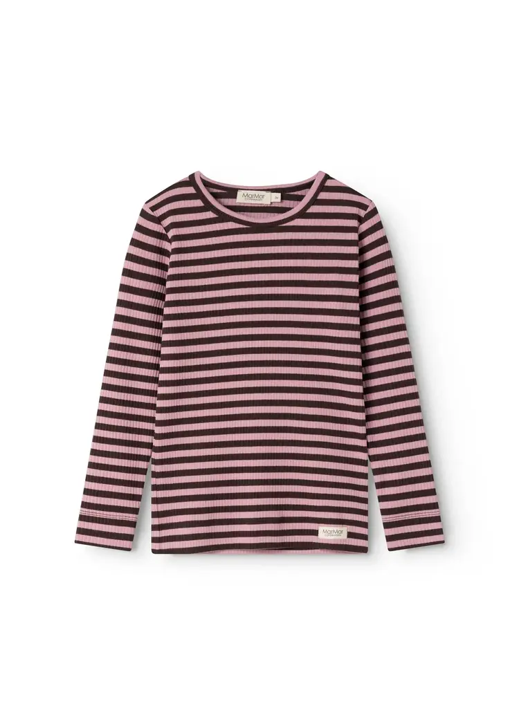 MarMar Copenhagen Plain Tee LS - Heather Stripe - longsleeve