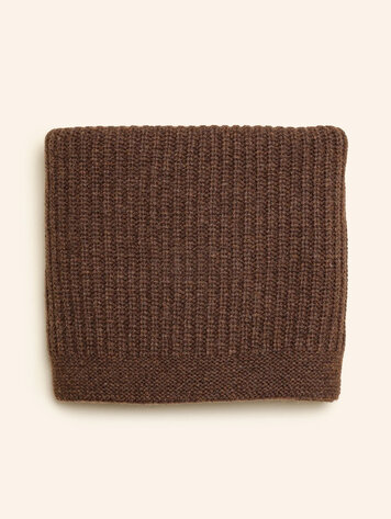 Hvid Blanket Kiki Dark Brown