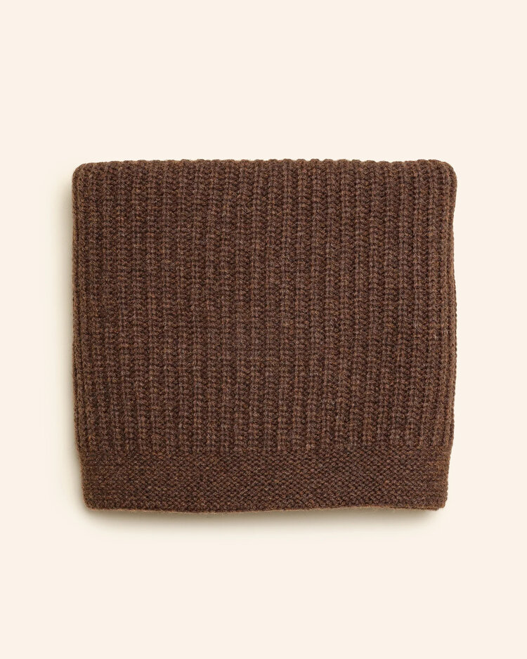 Hvid Blanket Kiki Dark Brown