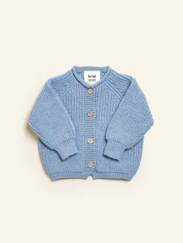 Hvid Cardigan Inga - Light Blue