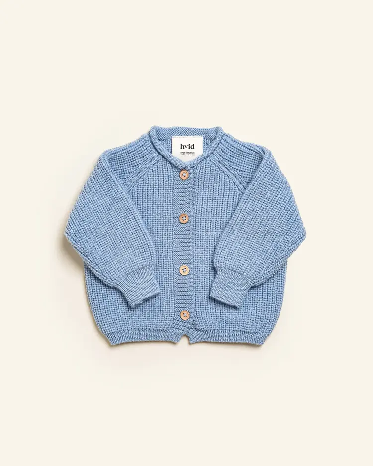Hvid Cardigan Inga - Light Blue