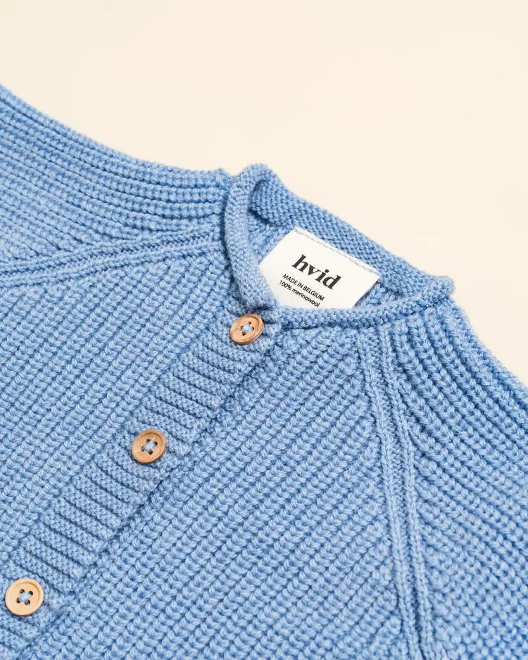 Hvid Cardigan Inga - Light Blue