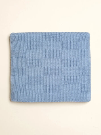 Hvid Blanket Ivy Light Blue