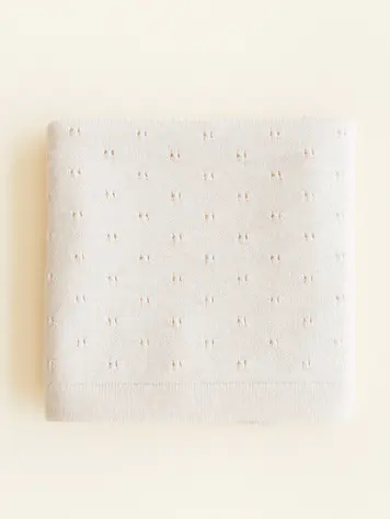 Hvid Blanket Bibi - Cream