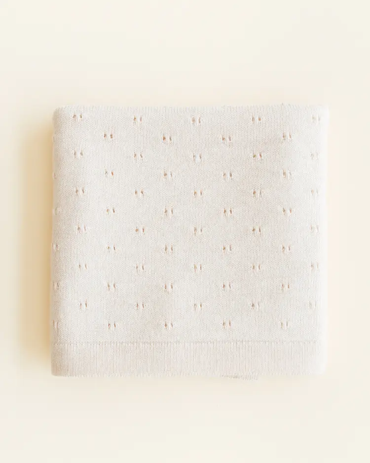 Hvid Blanket Bibi - Cream