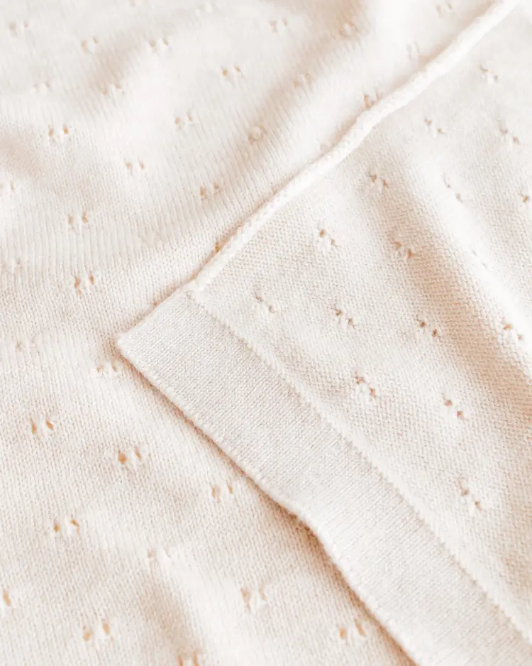 Hvid Blanket Bibi - Cream